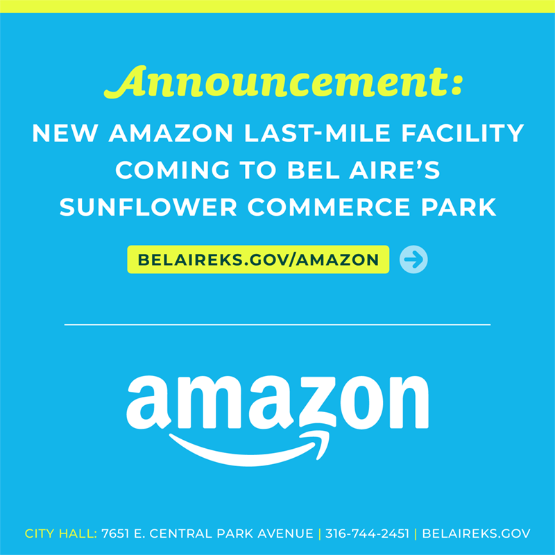 Bel Aire business announcement graphic for Amazon
