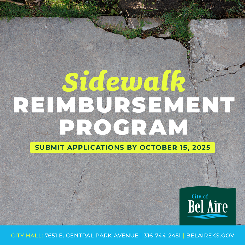 The City of Bel Aire's sidewalk reimbursement program
